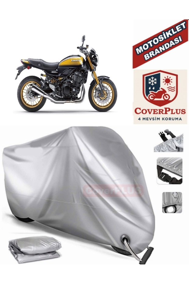 Gray Lock Compatible Motor Tarpaulin Kawasaki Z 900 Rs Motorcycle Tarpaulin Cover Tent (Motoen)