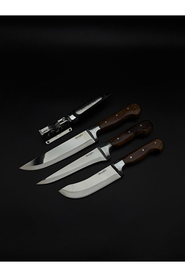 3 Parça Bıçak + Bileyici - 3