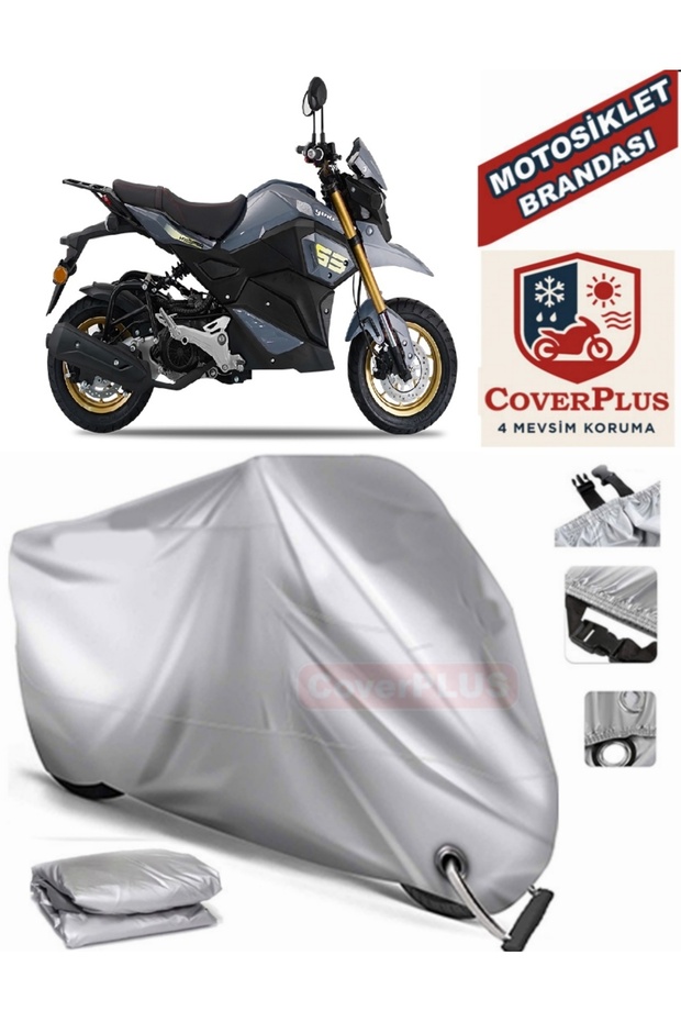 Gray Lock Compatible Motor Tarpaulin Yuki Hammer 50 Motorcycle Tarpaulin Cover Tent (Motoen)