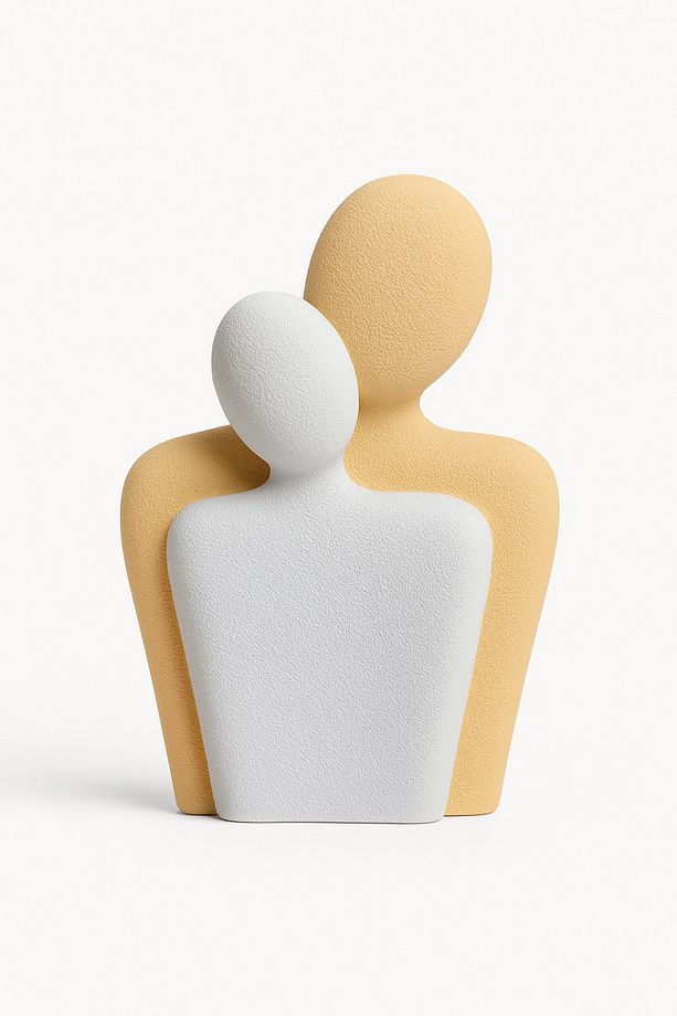 Minimalist Sarılma Figürü Biblo | Modern Aile ve Sevgi Temalı Dekoratif Obje - 1