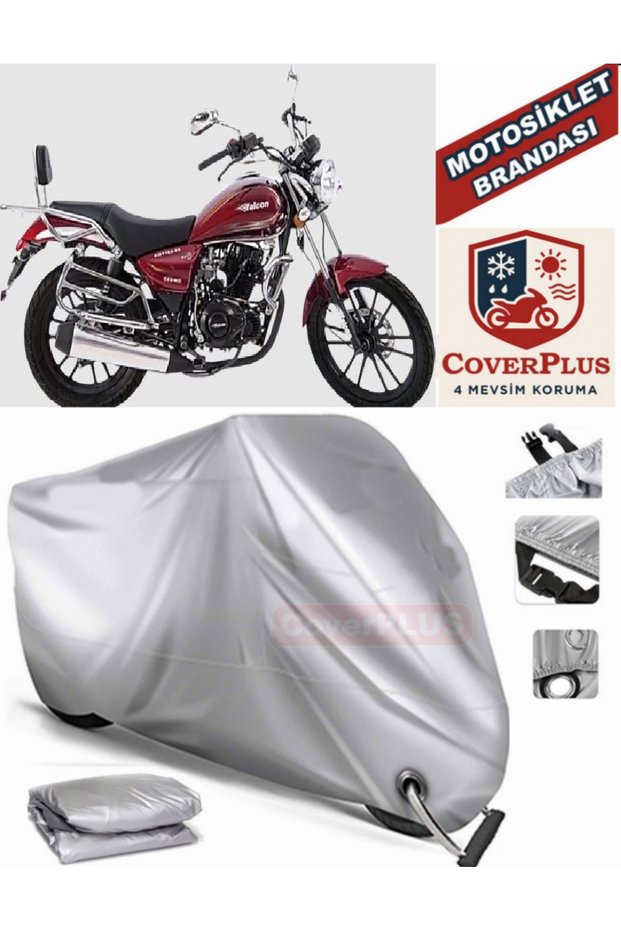 Gray Lock Compatible Motor Tarpaulin Falcon Crown 150 Motorcycle Tarpaulin Cover Tent (Motoen)