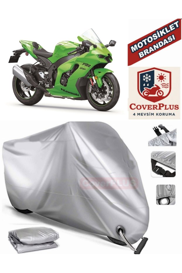 Gray Lock Compatible Motor Tarpaulin Kawasaki Ninja Zx-10Rr Motorcycle Tarpaulin Cover Tent (Motoen)