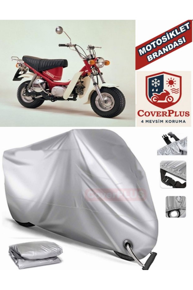 Gray Lock Compatible Motor Tarpaulin Yamaha lb 70 Chappy Motorcycle Tarpaulin Cover Tent (Motoen)