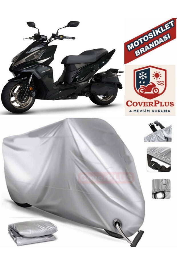 Gray Lock Compatible Motor Tarpaulin Sym Drg 160 Motorcycle Tarpaulin Cover Tent (Motoen)