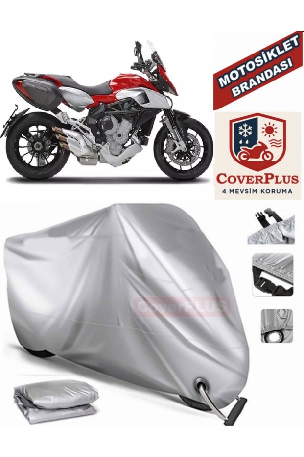 Gray Lock Compatible Motor Tarpaulin Mv Agusta Stradale 800 Motorcycle Tarpaulin Cover Tent (Motoen)