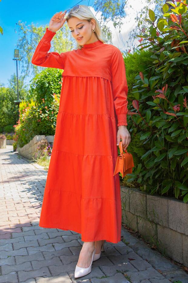 Kat Kat Elbise Turuncu HM2172 - 3