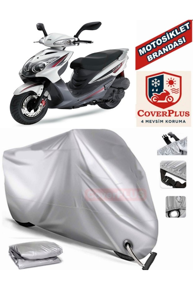 Gray Lock Compatible Motor Tarpaulin Sym Vs 150 Motorcycle Tarpaulin Cover Tent (Motoen)
