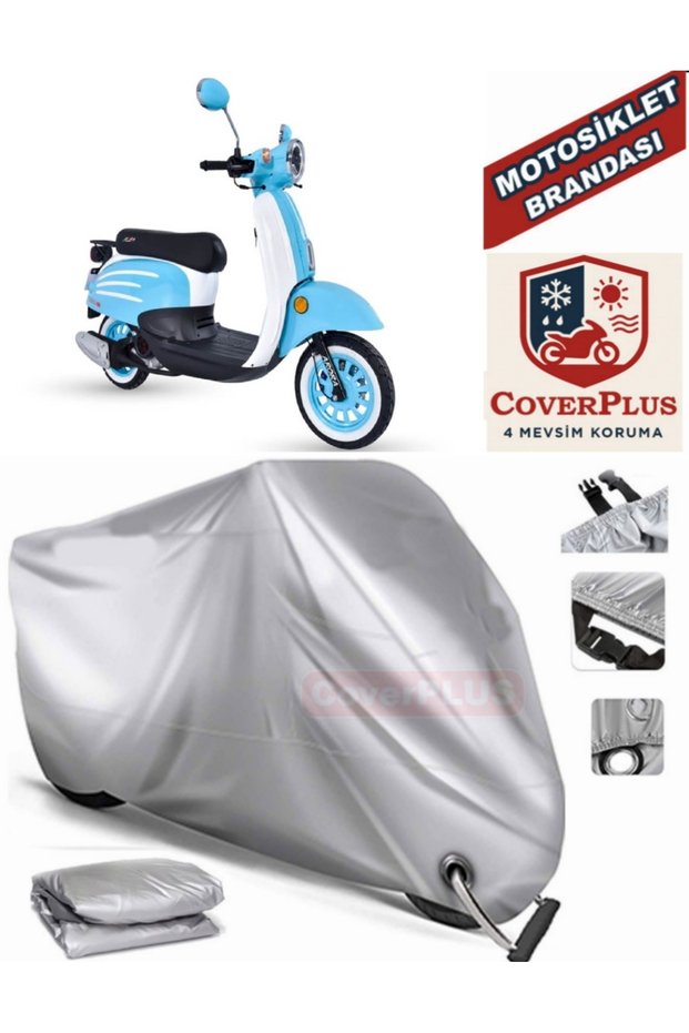 Gray Lock Compatible Motor Tarpaulin Arora Dazzle 50 Motorcycle Tarpaulin Cover Tent (Motoen)