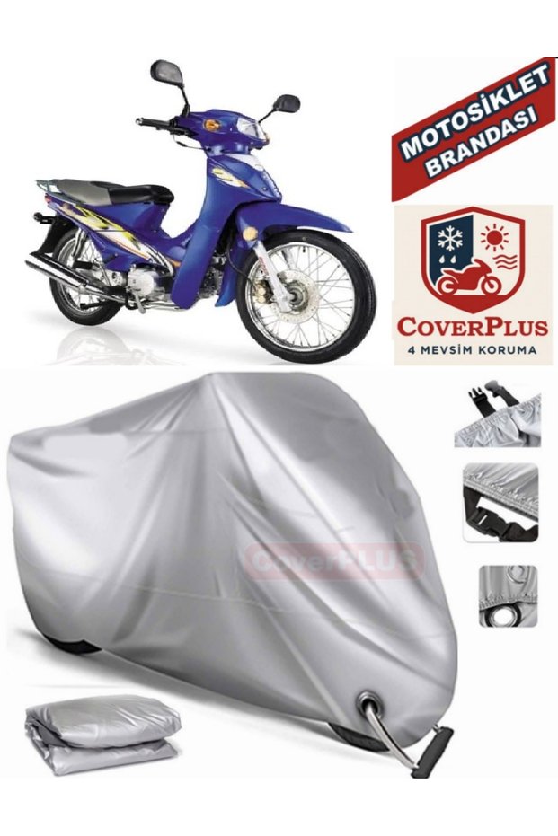 Gray Lock Compatible Motor Tarpaulin Kanuni Tigrina S100 Motorcycle Tarpaulin Cover Tent (Motoen)