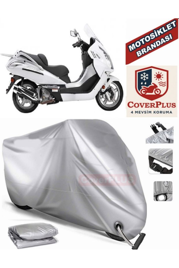 Gray Lock Compatible Motor Tarpaulin Cf Moto Jet Max Motorcycle Tarpaulin Cover Tent (Motoen)
