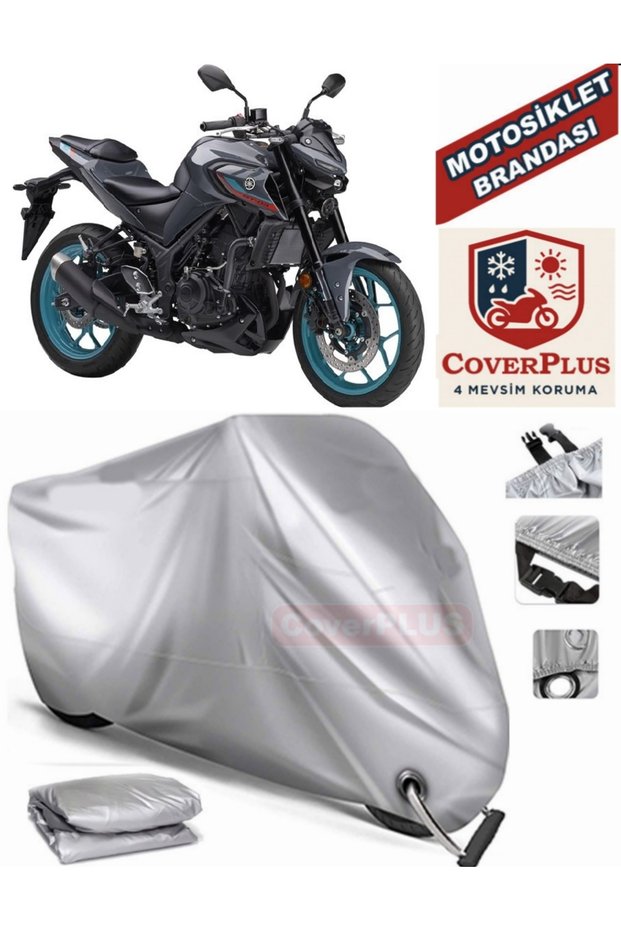 Gray Lock Compatible Motor Tarpaulin Yamaha Mt-03 Motorcycle Tarpaulin Cover Tent (Motoen)