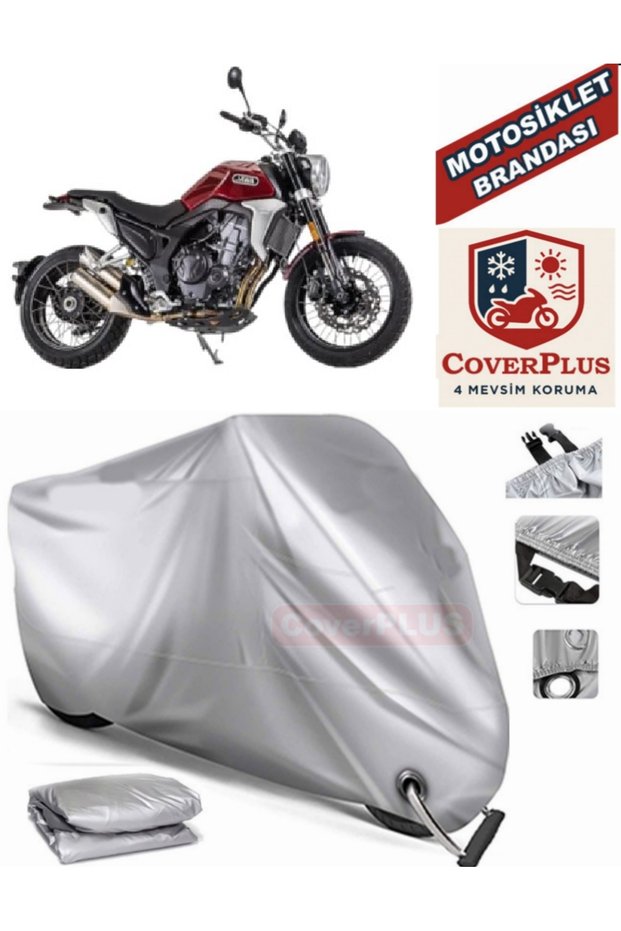Gray Lock Compatible Motor Tarpaulin Jawa Rvm 500 Scrambler Motorcycle Tarpaulin Cover Tent (Motoen)