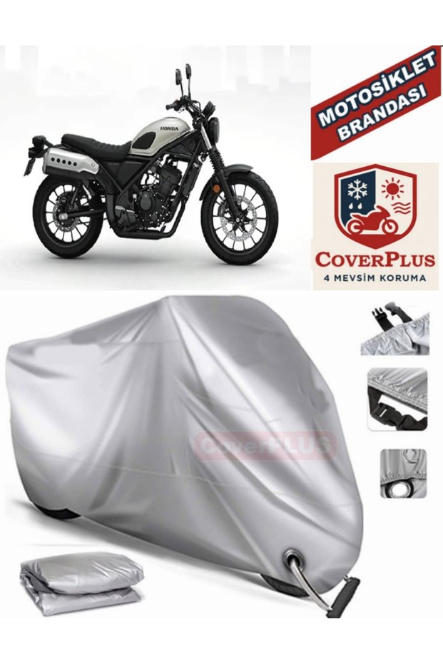 Gray Lock Compatible Motor Tarpaulin Honda Cl 250 Motorcycle Tarpaulin Cover Tent (Motoen)