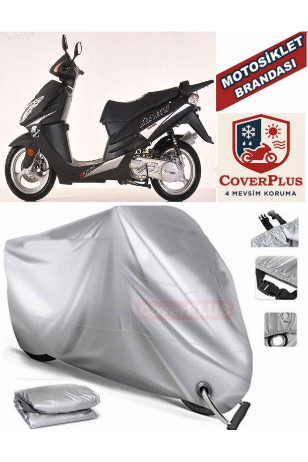 Gray Lock Compatible Motor Tarpaulin Kanuni Rokko 150 Motorcycle Tarpaulin Cover Tent (Motoen)