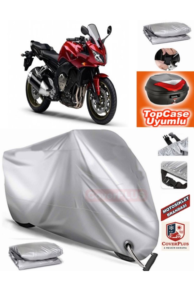 Gray Lock Compatible Yamaha Fz1 Fazer Tarpaulin Topcase Rear Bag Compatible Motor Tarpaulin