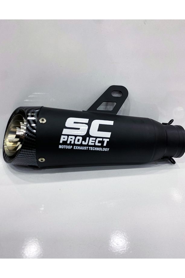 SC PROJECT Egzoz – Gerçek Karbon Uçlu | Geniş Tüp | 51mm | Vidalı Kolay Sök-Tak Sistemli - 2