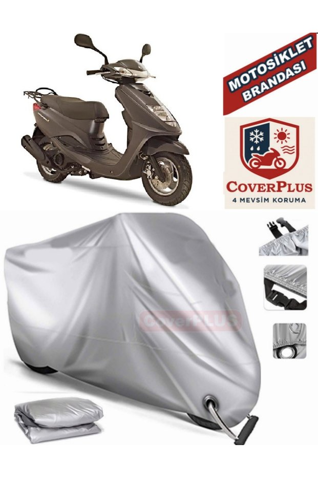 Gray Lock Compatible Motor Tarpaulin Yamaha Cygnus L Motorcycle Tarpaulin Cover Tent (Motoen)