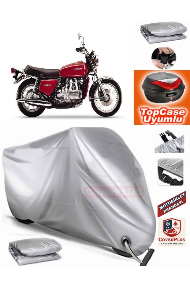 Gray Lock Compatible Honda Goldwing Gl 1000 Tarpaulin Topcase Rear Bag Compatible Motor Tarpaulin