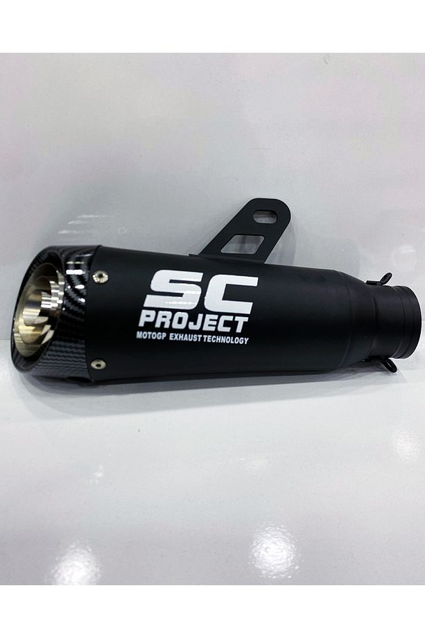 SC PROJECT Egzoz – Gerçek Karbon Uçlu | Geniş Tüp | 51mm | Vidalı Kolay Sök-Tak Sistemli - 4