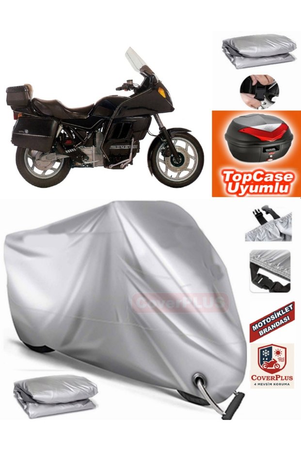 Gray Lock Compatible Bmw K 1100 Lt Tarpaulin Topcase Rear Bag Compatible Motor Tarpaulin