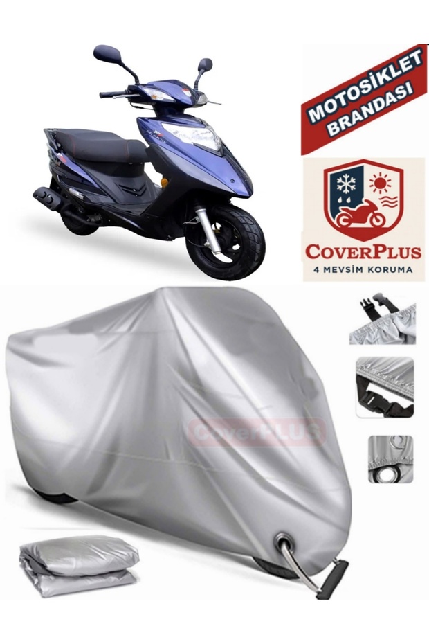 Gray Lock Compatible Motor Tarpaulin Stmax Lindy 50 Motorcycle Tarpaulin Cover Tent (Motoen)