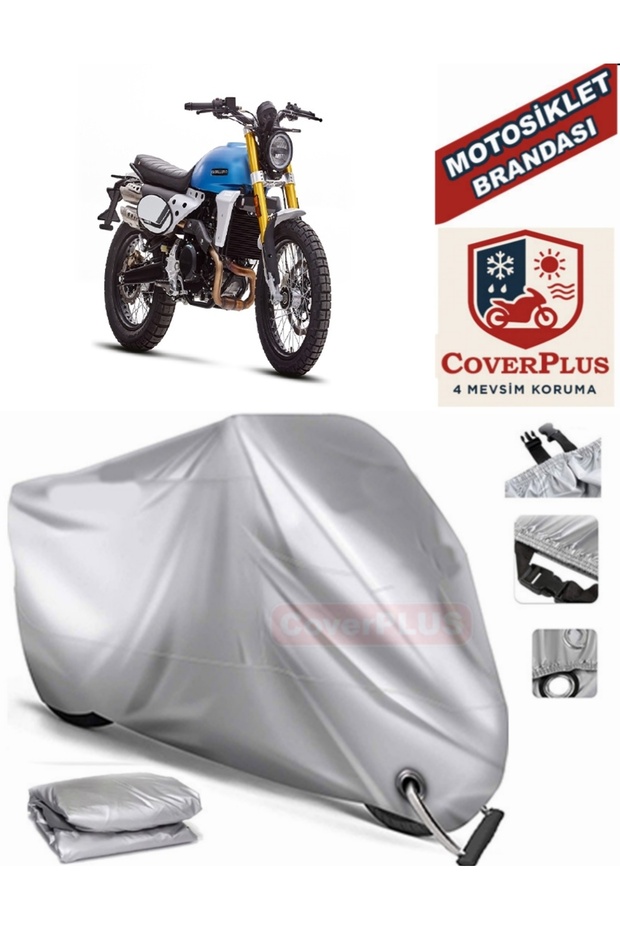 Gray Lock Compatible Motor Tarpaulin Caballero 500 Scrambler Motorcycle Tarpaulin Cover Tent (Motoen)