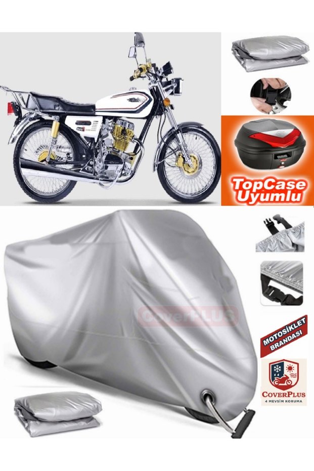Gray Lock Compatible Falcon Leopard 222 Tarpaulin Topcase Rear Bag Compatible Motor Tarpaulin