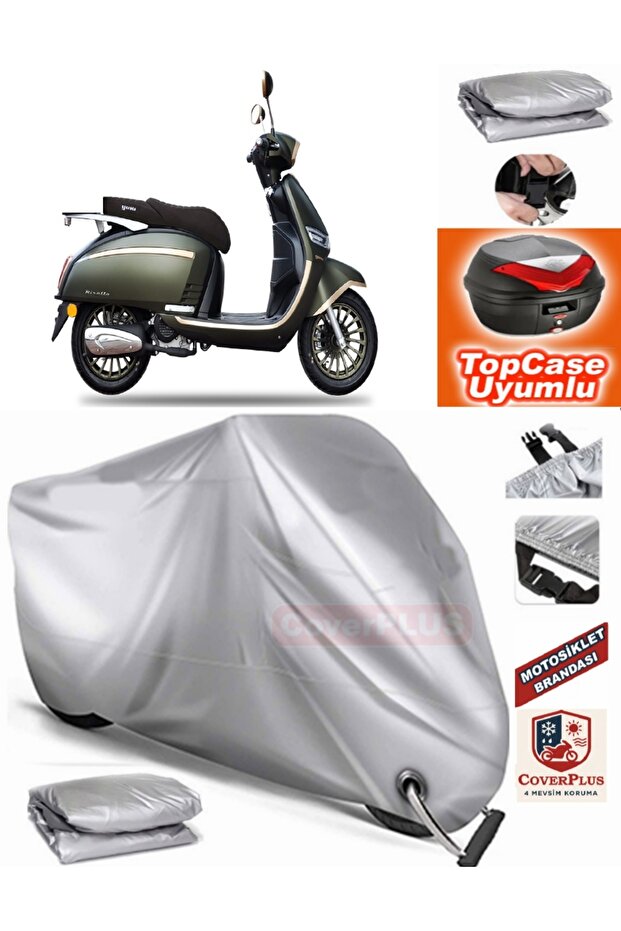 Gray Lock Compatible Yuki Risotto 50 Tarpaulin Topcase Topcase Compatible Motor Tarpaulin