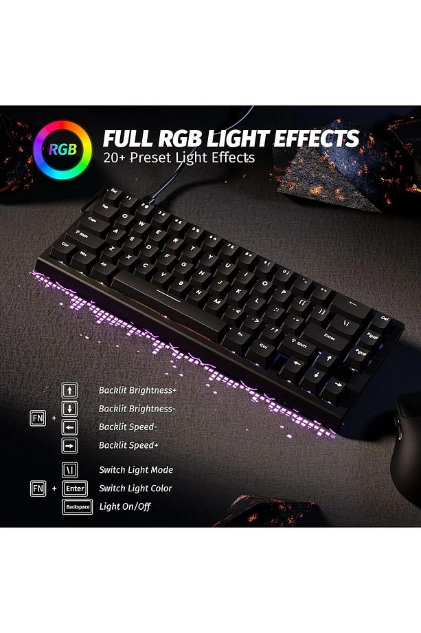 Attack Shark X68HE Rapid Trigger 0.125ms Manyatik Switch RGB App Uygulamalı Gaming Oyuncu Klavye - 2