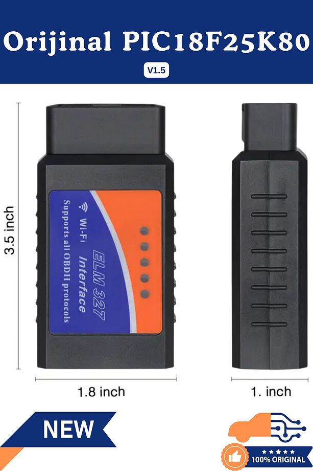 Elm327 V1.5 Wi-fi Obd2 Cihaz – Orijinal Pıc18f25k80 Çipli, Tüm Araçlara Uyumlu - 4