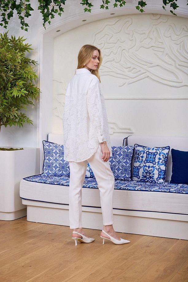 Marwa by moodbasic FRANSIZ DANTELLİ GÖMLEK - 4