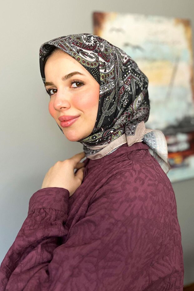 وشاح سلطان قطن طازج - نمط عرقي - SFE003-09