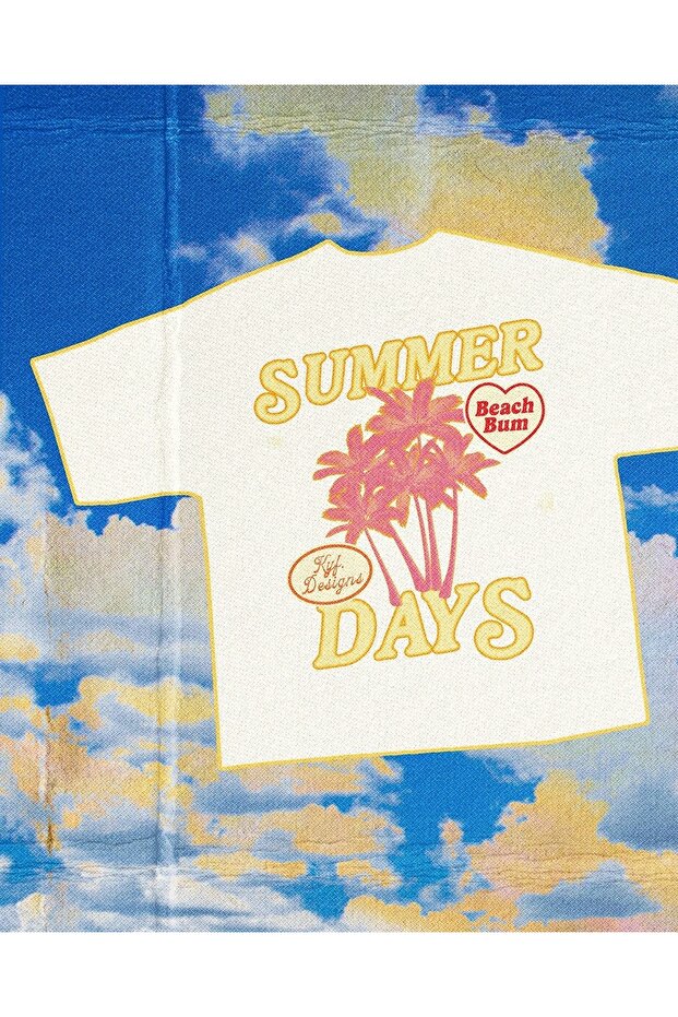 Oversize Cut Short Sleeve Printed T-Shirt