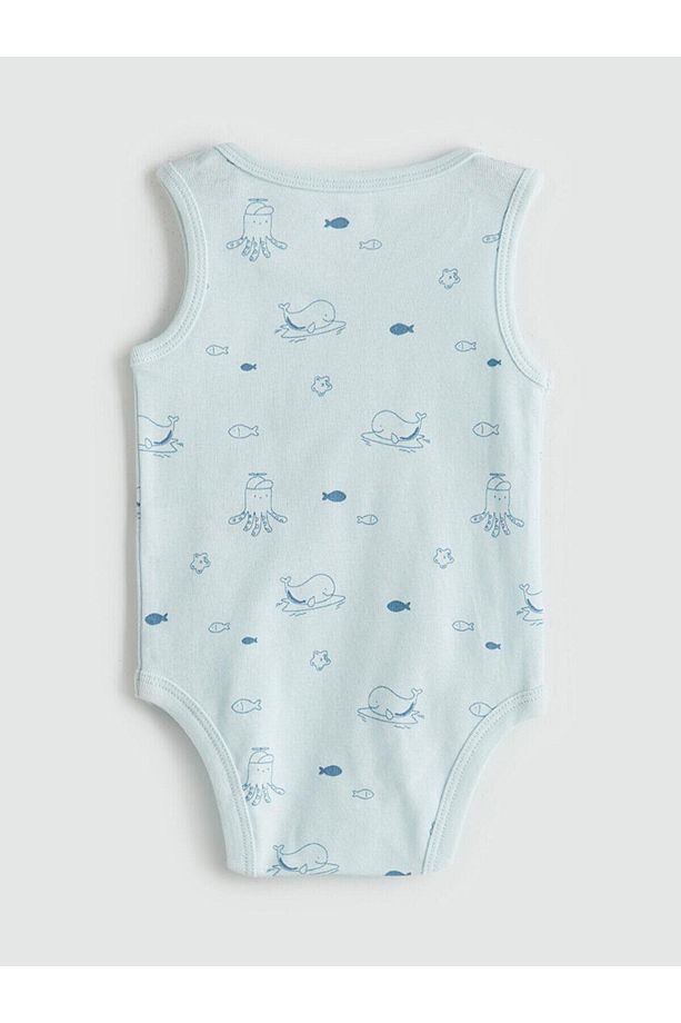 LCW baby Organik Kumaş Erkek Bebek Çıtçıtlı Body ve Şort 2'li (S5) - 6
