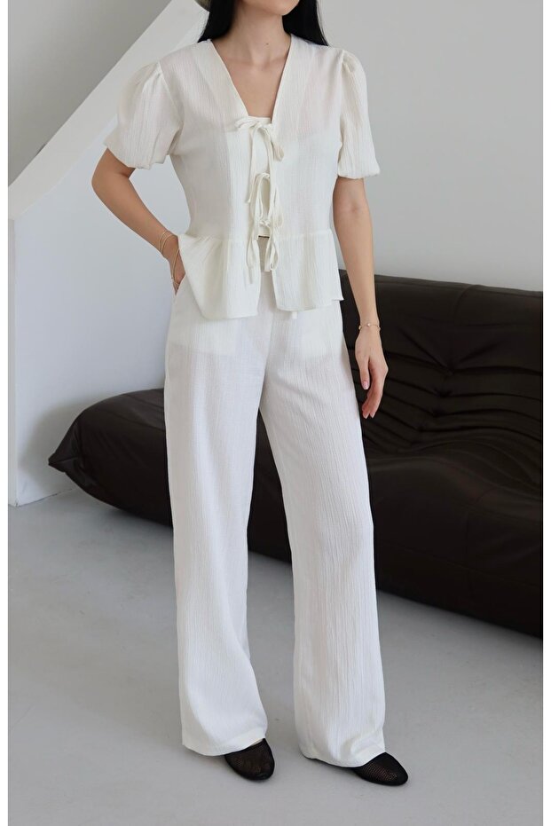 Double Set with Drawstring Tie - 5