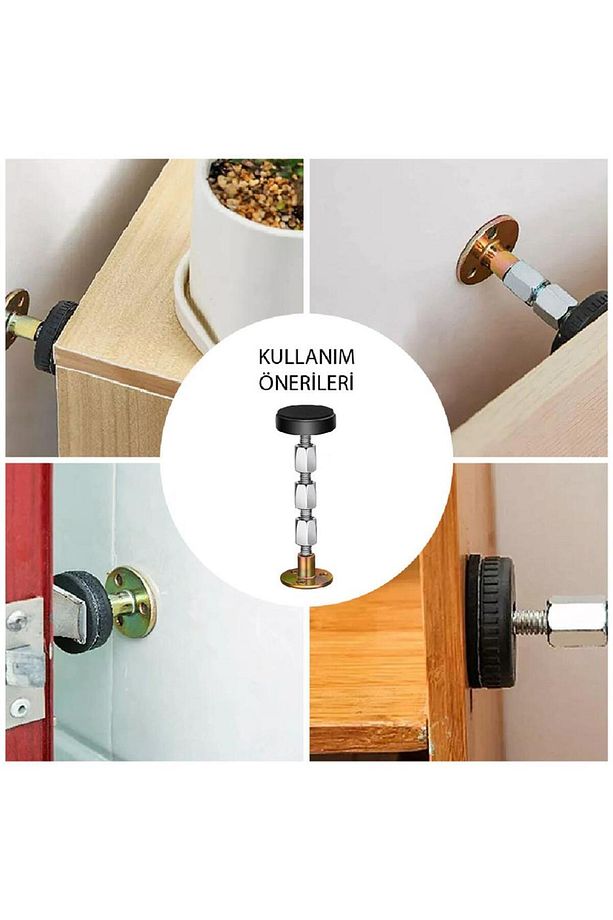 Yatak Baza Başlık Sabitleme Aparatı Ses Önleyici Eşya Sabitleme Aparatı 2 Adet (8-11 CM) - 5
