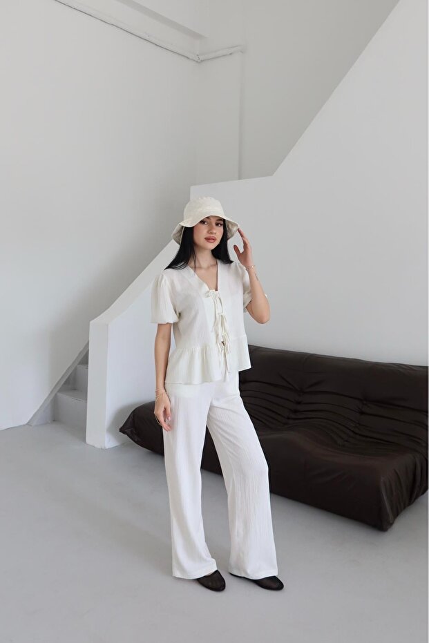 Double Set with Drawstring Tie - 7