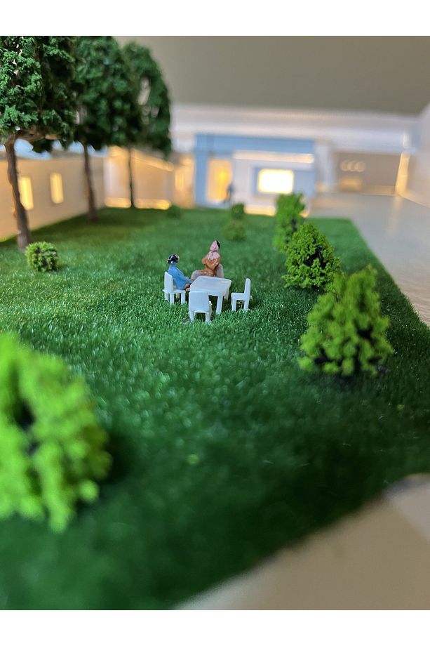 Maket Yapım Seti A4 Suni Çim Renkli ve Naturel Dondurma Dil Çubuğu Maket Çim Yapay Çim Ahşap Dondurm - 5