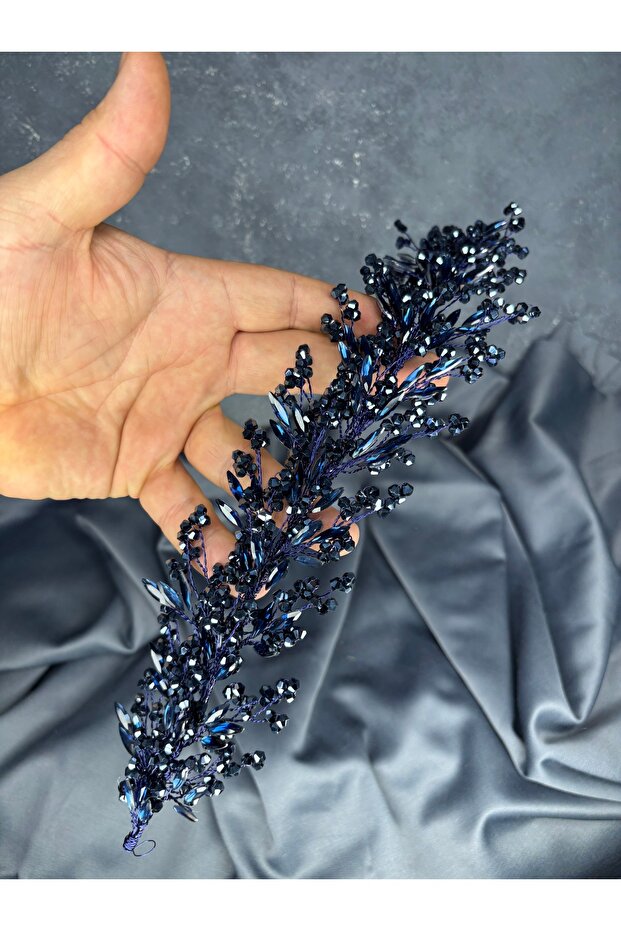 Hera Crystal Bead Decorated Elegant Bridal Henna Crown