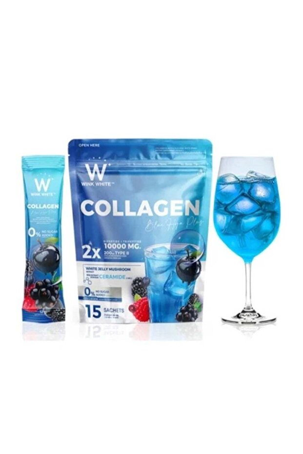 WHITE Collagen Blue HYA Plus, 15 Sachets (12g Each)