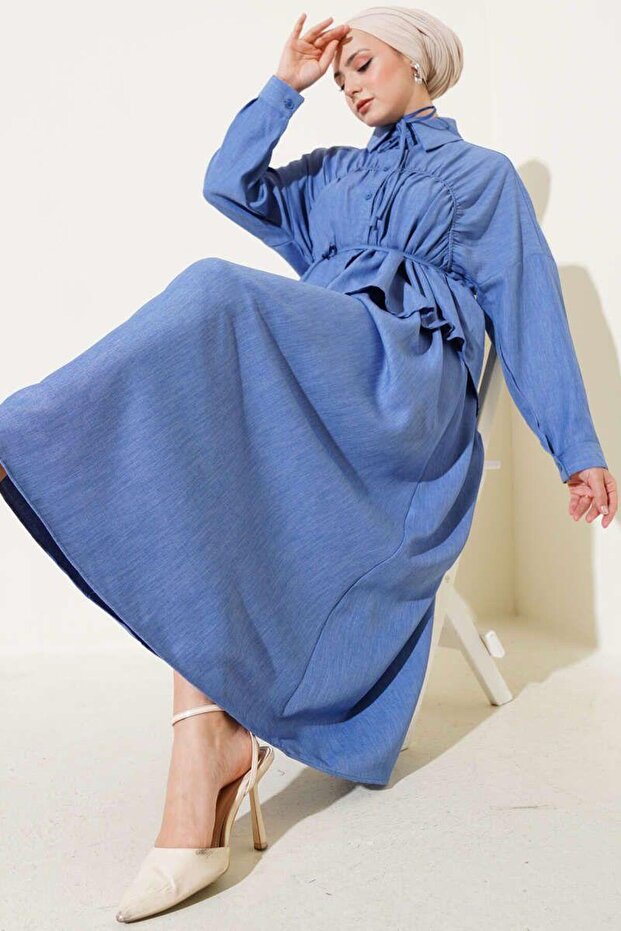 Women's Front Gathered Skirt Suit