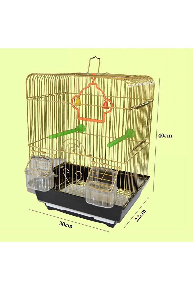 Small Rectangular Edged Metal Bird Cage - 2