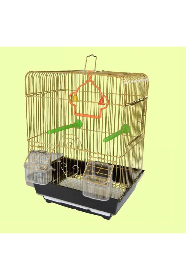 Small Rectangular Edged Metal Bird Cage - 3