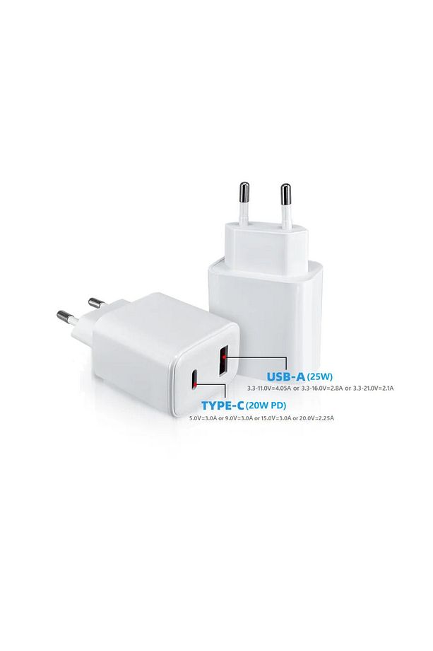 Android/ıphone/tablet/macbook/samsung Uyumlu 45w Pd Type-c Hızlı Çoklu Şarj Adaptörü Aleti - 2