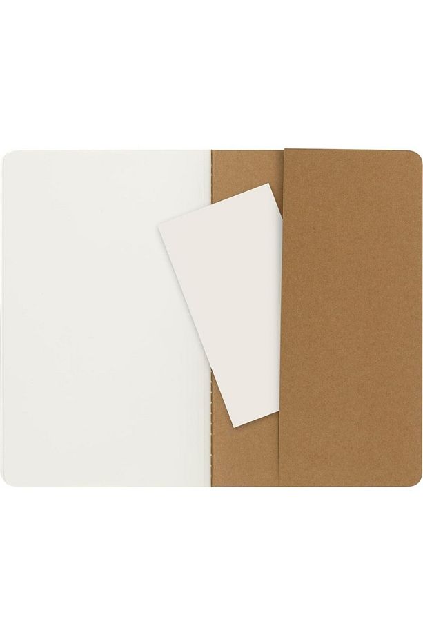 Çizgisiz Cahier Not Defteri 3’lü Set L Boy Kraft Kahve - 5