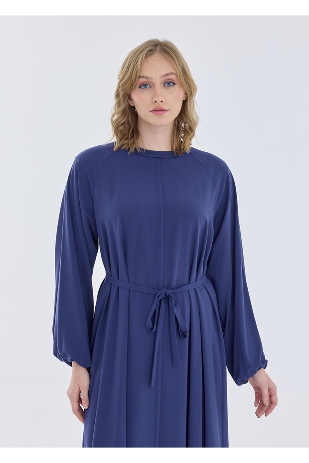 Reglan Kol Kemerli Elbise - 7