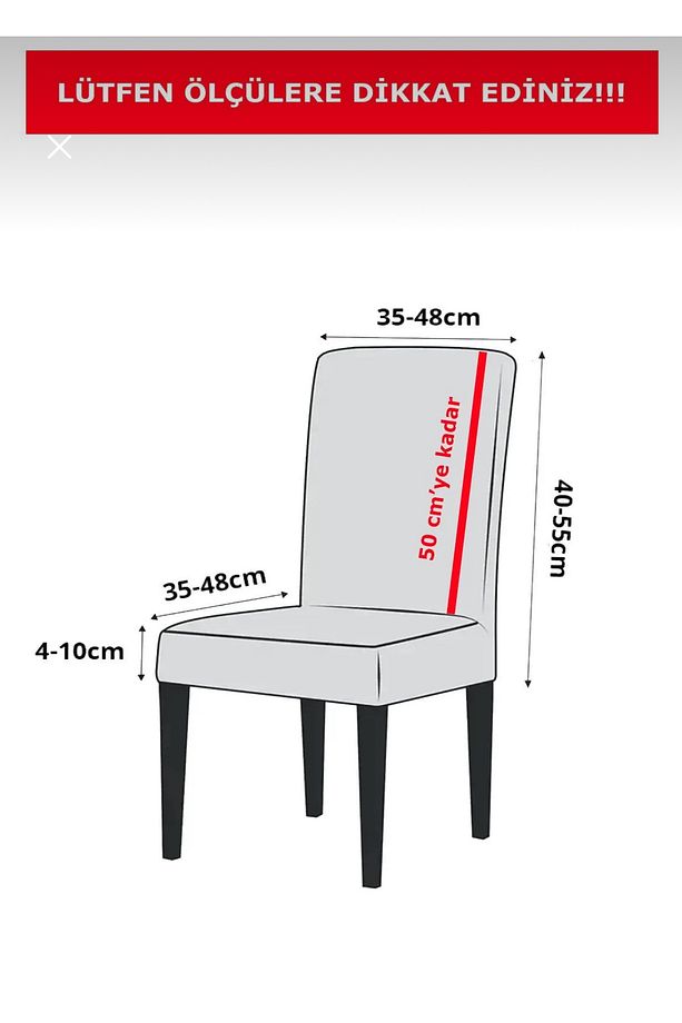 Yüksek Kaliteli Sandalye Örtüsü Sandalye Kılıfı (1ADET) - 4