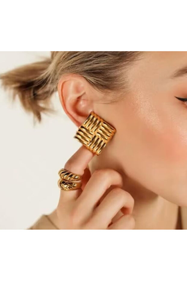 Çelik hailey küpe - 3