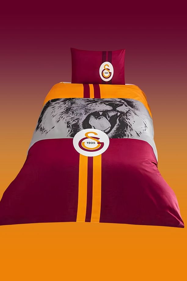 Galatasaray Lisanlı Aslan Set - 5 Parça Tek Kişilik Uyku Seti Kupa Bardak Hediye - 4