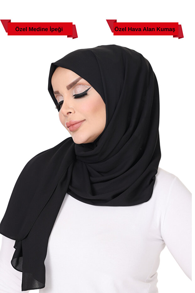 Special Production Black Medina Silk Shawl